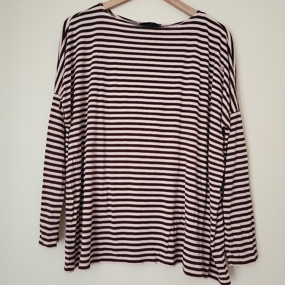 Hatch the perfect striped long sleeve tee, sz 1 (s)